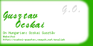 gusztav ocskai business card